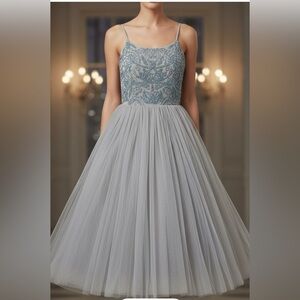 Maya Deluxe Midi Dress Sequine Tulle Blush